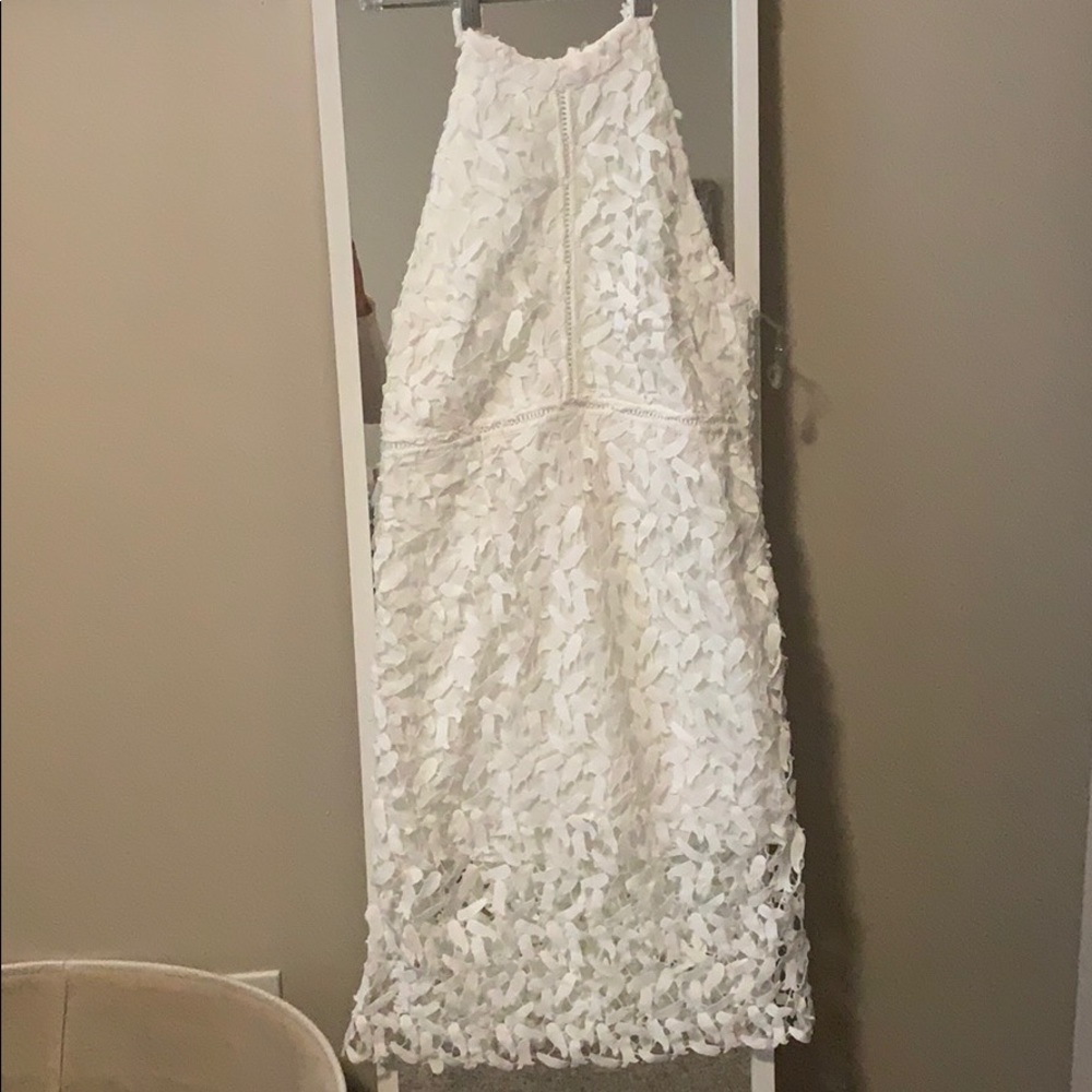 White high neck dress, never worn with tags
